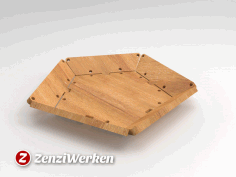 Layout For Laser Cutting Wooden Faceted Cord Bowl Free DXF File