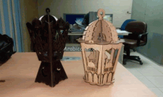 Islamic Wooden Ramadan Lantern For Laser Cut Free DXF File