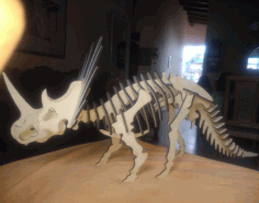 Styracosaurus Dinosaur 3d Puzzle 3mm Laser Cut Free DXF File