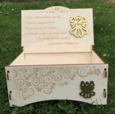 Beautiful Wooden Gift Box For Laser Cut Free CDR Vectors Art