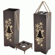 Decorative Wine Bottle Packaging Gift Boxes For Laser Cut Free CDR Vectors Art