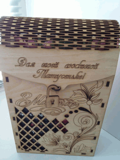 Decorative Wine Box 3mm Plywood For Laser Cut Free CDR Vectors Art