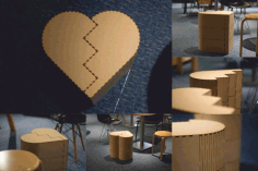 Chair Heart For Laser Cut Free CDR Vectors Art
