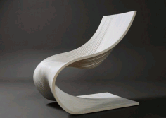 Wave Chair For Laser Cut Free CDR Vectors Art