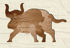 Bull Puzzle Drawing For Laser Cut Free CDR Vectors Art