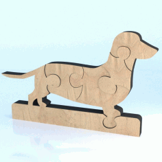 Dog Puzzle 3 Drawing For Laser Cut Free CDR Vectors Art