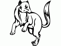 Animal Mascot Kangaroo For Laser Cut Free DXF File