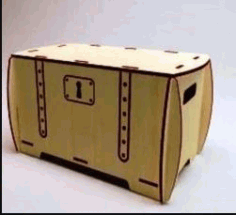 Box With Locks For Laser Cut Free CDR Vectors Art
