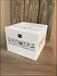 Decorative Wedding Card Box For Laser Cut Free CDR Vectors Art
