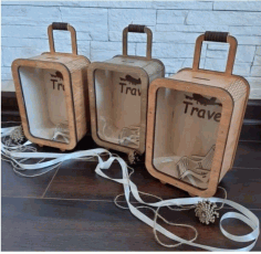 Bank Suitcase Travel Money Box Free CDR Vectors Art