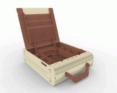 Wooden Suitcase For Laser Cutting Free CDR Vectors Art