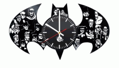 Batman Clock Wall Decorand Free CDR Vectors Art