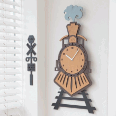 Watch Train Layout For Laser Cut Free CDR Vectors Art