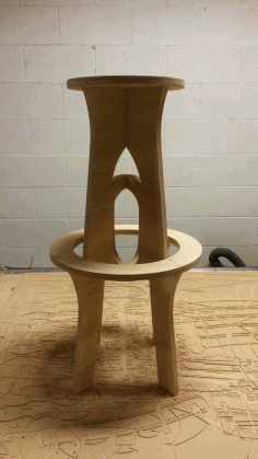 Backless Bar Stool Cnc Router Plans For Laser Cut Free CDR Vectors Art