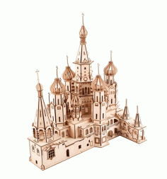 Model Of St Basils Cathedral Made Of Wood For Laser Cutting Free CDR Vectors Art