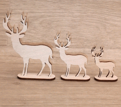 Fawn Deer Ornament For Laser Cut Free CDR Vectors Art