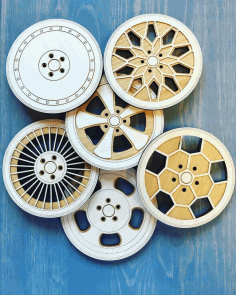 Original Wheel Coasters For Laser Cut Free CDR Vectors Art