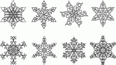 Snowflake Set Free CDR Vectors Art