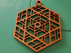 Stained Glass Inspired Ornament For Laser Cut Free CDR Vectors Art