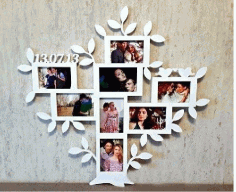 Family Tree Picture Frame For Laser Cut Free CDR Vectors Art