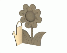 Photo Frame Watering Can With Flower For Laser Cut Free CDR Vectors Art