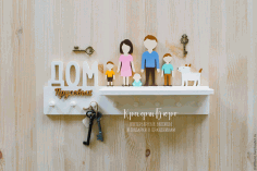 Personalized Key Rack For Laser Cut Free CDR Vectors Art
