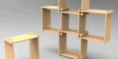 Project Modular Shelf For Laser Cut Free DXF File