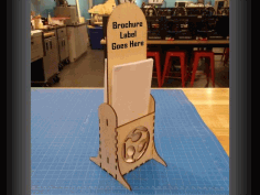 Brochure Stand For Laser Cut Free DXF File