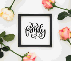 Family Wall Decor For Laser Cut Free CDR Vectors Art