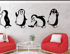 Penguin Wall Decor Free CDR Vectors Art