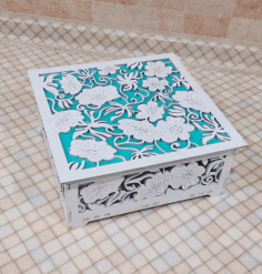 Decorative Wooden Jewelry Box For Laser Cut Free DXF File