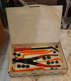Wooden Tool Storage Box For Laser Cut Free CDR Vectors Art