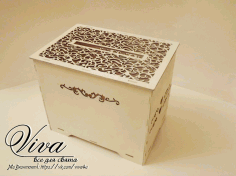 Wooden Wedding Card Box For Laser Cut Free CDR Vectors Art