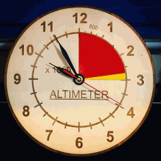 Altimeter Clock For Laser Cut Free CDR Vectors Art