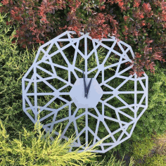 Geometric Clock Cnc Template For Laser Cut Free CDR Vectors Art