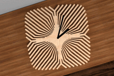 Pattern Clock For Laser Cut Free CDR Vectors Art