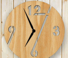 Plywood Wall Clock For Laser Cut Free CDR Vectors Art