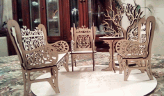 Chair Bench Sofa 3mm For Laser Cut Free CDR Vectors Art