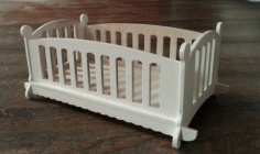 Doll Bed Wooden For Laser Cut Free DXF File