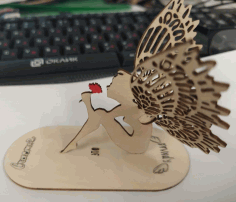 Wooden Angel Table Decor For Laser Cut Free DXF File