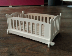 Wooden Doll Cot Bed Template For Laser Cut Free CDR Vectors Art