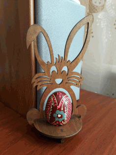 Easter Bunny Egg Holder For Laser Cut Free CDR Vectors Art