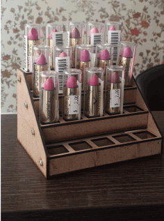 Lipstick Holder Display Rack For Laser Cut Free CDR Vectors Art
