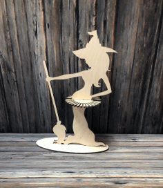 Witch Napkin Holder For Laser Cut Free CDR Vectors Art
