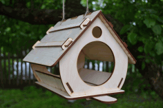 Birdhouse For Laser Cut Free CDR Vectors Art