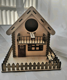 Decorative Bird House Pet Nest For Laser Cut Free CDR Vectors Art