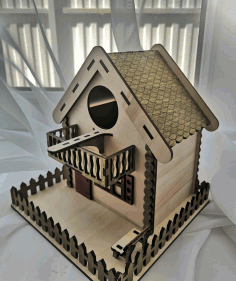 Wooden Unique Decorative Bird House Pet Nest For Laser Cut Free CDR Vectors Art