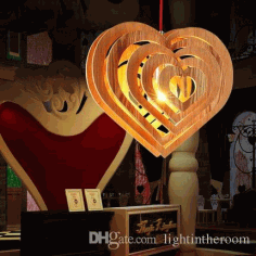 Heart Shape Lamp For Laser Cut Free CDR Vectors Art