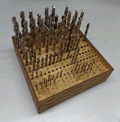 Drill Bit Organizer For Laser Cut Free DXF File