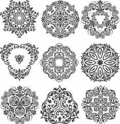 Decorative Pattern Drawing 2 For Laser Cutting Free CDR Vectors Art
